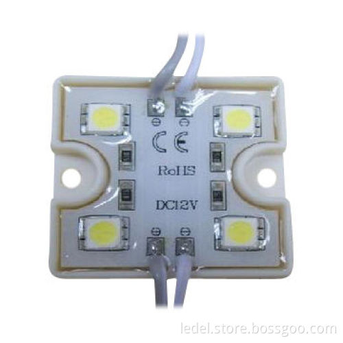 LED SMD 5050-4 warm white module, waterproof